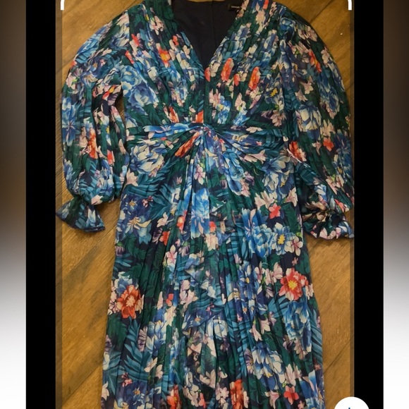 TADASHI SHOJI milo floral print dress size 16 - Picture 4 of 4